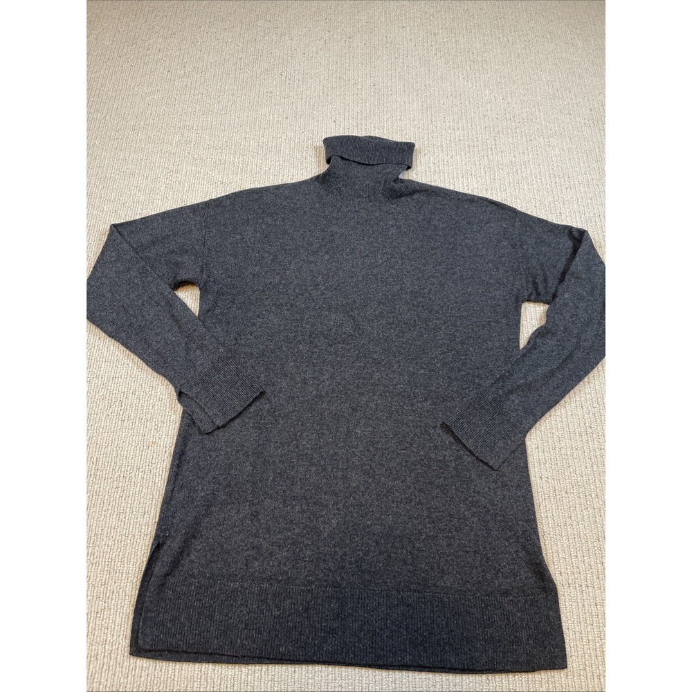 H&M Women's Small 100% Cashmere Turtleneck Dress Tunic Gray